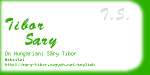 tibor sary business card