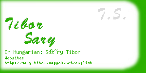 tibor sary business card